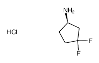 (R)-3,3-difluorocyclopentanamine hydrochloride Structure