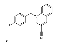 1-[(4-fluorophenyl)methyl]quinolin-1-ium-3-carbonitrile,bromide Structure