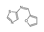 1-(furan-2-yl)-N-(1,3-thiazol-5-yl)methanimine结构式