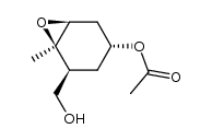 (1R,2S,4R,6S)-2-Hydroxymethyl-4-acetoxy-1-methyl-7-oxabicyclo[4.1.0]heptane结构式