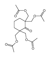 [1,3,3-tris(acetyloxymethyl)-2-oxocyclohexyl]methyl acetate结构式