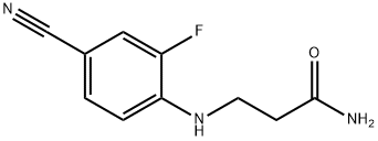 3-[(4-cyano-2-fluorophenyl)amino]propanamide structure