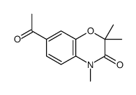 7-acetyl-2,2,4-trimethyl-1,4-benzoxazin-3-one Structure