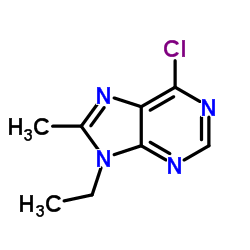 6-Chloro-9-ethyl-8-methyl-9H-purine结构式