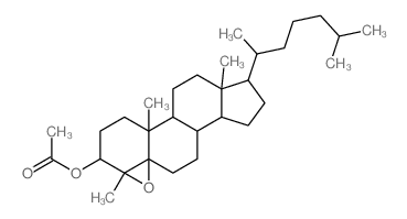 3β-Acetoxy-4β,5-epoxy-4α-methyl-5β-cholestan结构式