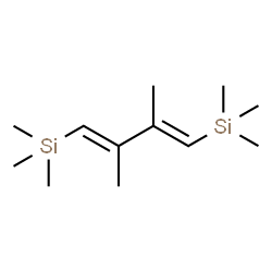 Silane, (2,3-dimethyl-1,3-butadiene-1,4-diyl)bis[trimethyl-, (E,E)- Structure