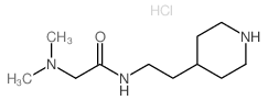 2-Dimethylamino-N-(2-piperidin-4-yl-ethyl)-acetamide hydrochloride Structure