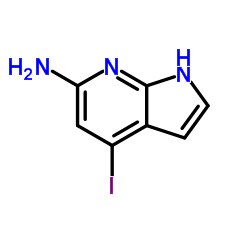 4-Iodo-1H-pyrrolo[2,3-b]pyridin-6-amine结构式