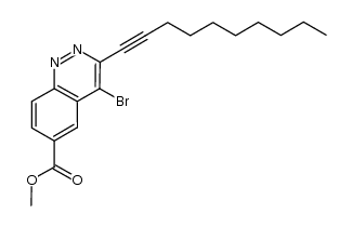 4-bromo-3-(dec-1-ynyl)-6-cinnolinecarboxylic acid methyl ester Structure