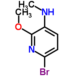 6-Bromo-2-methoxy-N-methyl-3-pyridinamine Structure