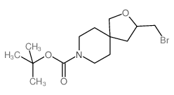 叔-丁基 3-(溴甲基)-2-恶-8-氮杂螺[4.5]癸烷-8-羧酸酯结构式