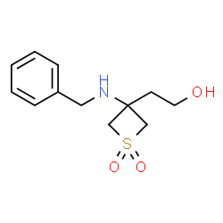 3-(Benzylamino)-3-(2-hydroxyethyl)thietane 1,1-dioxide structure