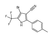4-bromo-2-(4-methylphenyl)-5-(trifluoromethyl)-1H-pyrrole-3-carbonitrile结构式