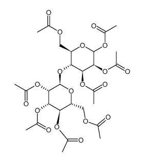 4-O-(2,3,4,6-四-O-乙酰基-α-D-甘露吡喃糖基)-D-甘露吡喃糖四乙酸酯结构式