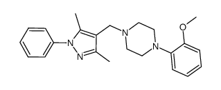 1-((3,5-dimethyl-1-phenyl-1H-pyrazol-4-yl)methyl)-4-(2-methoxyphenyl)piperazine结构式