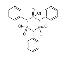 2,4,6-trichloro-1,3,5-triphenyl-1,3,5,2λ5,4λ5,6λ5-triazatriphosphorinane 2,4,6-trioxide结构式