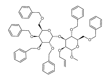 Methyl 2-O-allyl-4,6-di-O-benzyl-3-O-(2,3,4,6-tetra-O-benzyl-α-(*)-galactopyranosyl)-α-(*)-mannopyranoside Structure