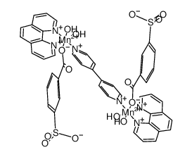 [Mn2(3-sulfobenzoate)2(1,10-phenanthroline)2(4,4'-bipyridine)(H2O)4]结构式