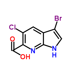 3-Bromo-5-chloro-1H-pyrrolo[2,3-b]pyridine-6-carboxylic acid picture