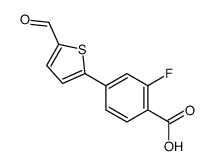 2-fluoro-4-(5-formylthiophen-2-yl)benzoic acid Structure