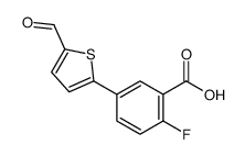 2-fluoro-5-(5-formylthiophen-2-yl)benzoic acid结构式