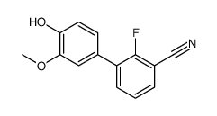 2-fluoro-3-(4-hydroxy-3-methoxyphenyl)benzonitrile结构式