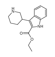 3-piperidin-3-yl-1H-indole-2-carboxylic acid ethyl ester结构式