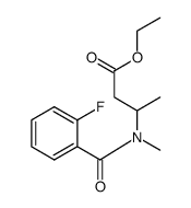 ethyl 3-[(2-fluorobenzoyl)methylamino]butyrate Structure