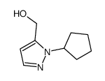 (1-Cyclopentyl-1H-pyrazol-5-yl)methanol结构式