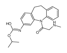 propan-2-yl N-[11-[2-(methylamino)acetyl]-5,6-dihydrobenzo[b][1]benzazepin-2-yl]carbamate Structure