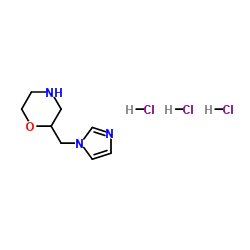 2-(1H-Imidazol-1-ylmethyl)morpholine trihydrochloride Structure