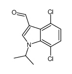 4,7-dichloro-1-(propan-2-yl)-1H-indole-3-carboxaldehyde结构式