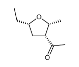 Ethanone, 1-(5-ethyltetrahydro-2-methyl-3-furanyl)-, (2alpha,3beta,5alpha)- (9CI) Structure
