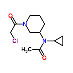 N-[1-(Chloroacetyl)-3-piperidinyl]-N-cyclopropylacetamide结构式