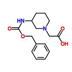 (3-{[(Benzyloxy)carbonyl]amino}-1-piperidinyl)acetic acid Structure