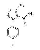 5-amino-3-(4-fluorophenyl)isothiazole-4-carboxamide结构式