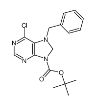 9-tert-butoxycarbonyl-7-benzyl-6-chloro-7,8-dihydropurine结构式