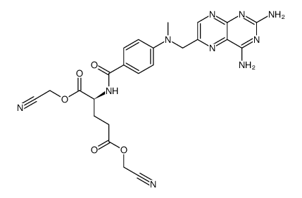 dicyanomethyl N-[4-[[(2,4-diamino-6-pteridinyl)methyl]methylamino]benzoyl]-L-glutamate结构式