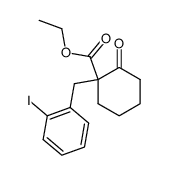 ethyl 1-(2-iodobenzyl)-2-oxocyclopentane-1-carboxylate结构式