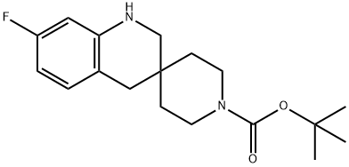 tert-Butyl 7'-fluoro-2',4'-dihydro-1'H-spiro[piperidine-4,3'-quinoline]-1-carbox结构式