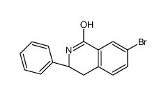 (3R)-7-bromo-3-phenyl-3,4-dihydro-2H-isoquinolin-1-one结构式