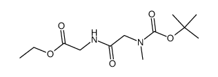 Boc-sarcosyl-glycine ethyl ester Structure