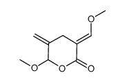 (E)-5-methoxy-2-(methoxymethylene)-4-methylene-5-pentanolide Structure