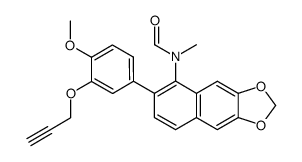 2-(4-methoxy-3-(2-propynyloxy)phenyl)-1-(N-methylformamido)-6,7-methylenedioxynaphthalene Structure