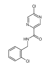 5-chloro-N-(2-chlorobenzyl)pyrazine-2-carboxamide结构式