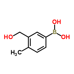 (3-(羟基甲基)-4-甲基苯基)硼酸结构式