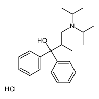 3-[di(propan-2-yl)amino]-2-methyl-1,1-diphenylpropan-1-ol,hydrochloride结构式