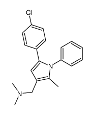 1-[5-(4-chlorophenyl)-2-methyl-1-phenylpyrrol-3-yl]-N,N-dimethylmethanamine结构式