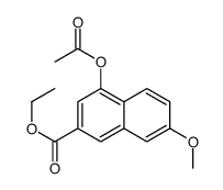 4-(乙酰基氧基)-7-甲氧基-2-萘羧酸乙酯结构式