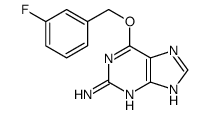 6-[(3-fluorophenyl)methoxy]-7H-purin-2-amine结构式